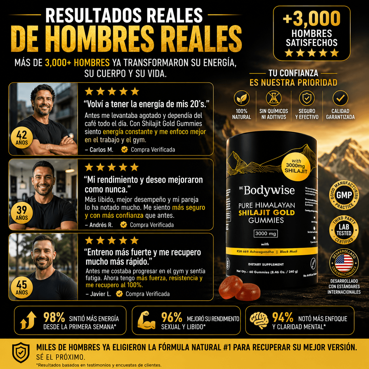 Gomitas de Shilajit del Himalaya – 60 Unidades