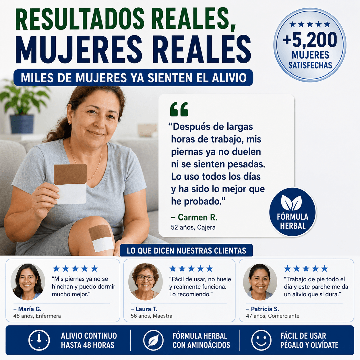 TRATAMIENTO HERBAL PARA VÁRICES (30 PARCHES)