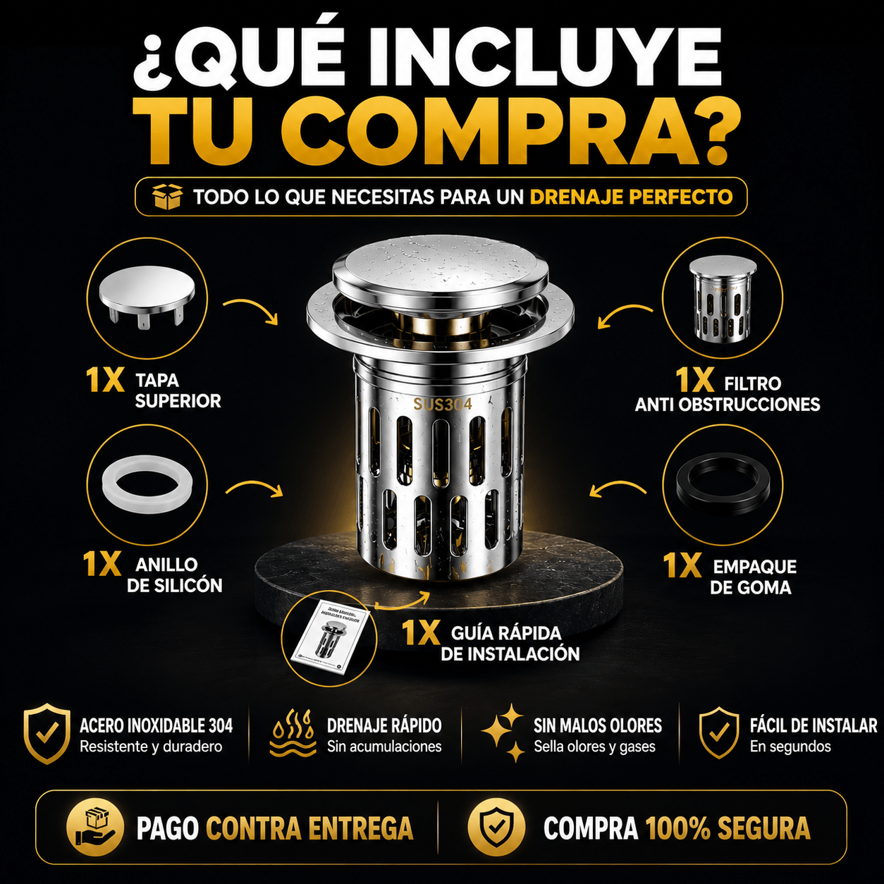 DrenaMax™ | Tapón AntiObstrucción Premium 2x1