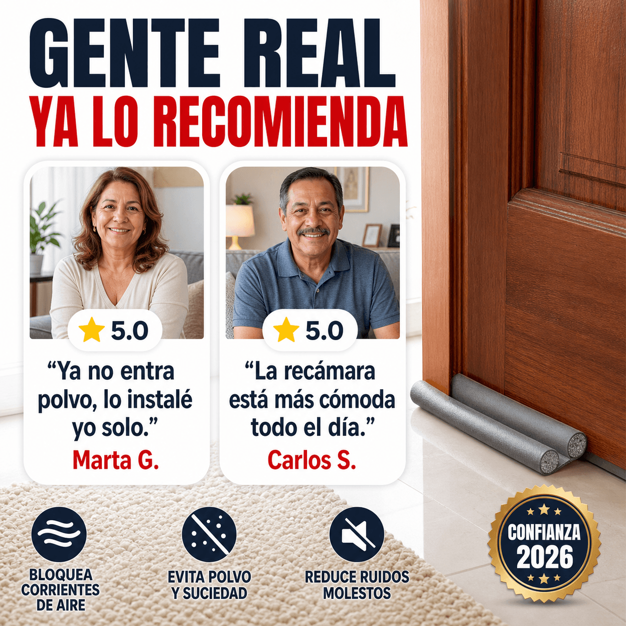 Burlete Doble Aislante para Puertas
