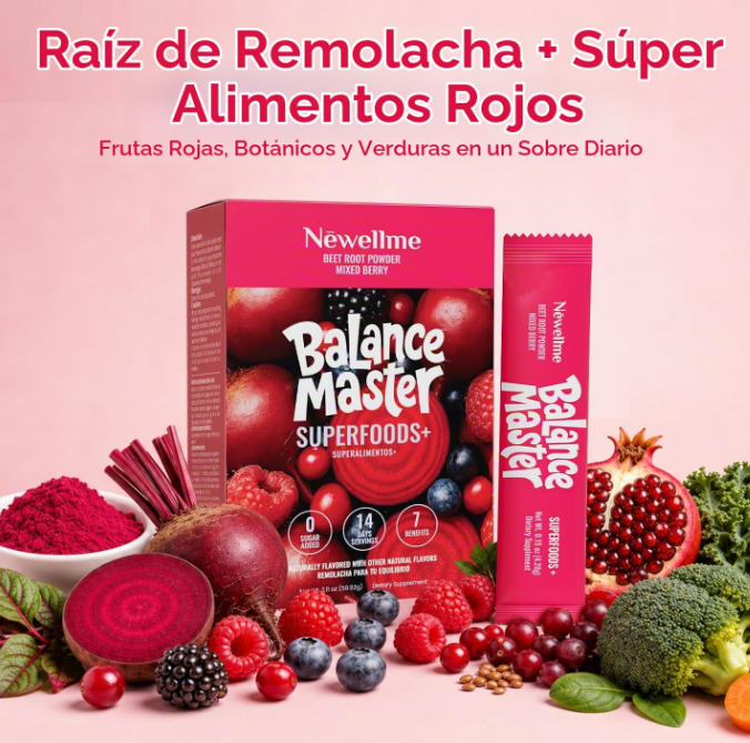 Newellme® Polvo de Superalimentos Mezcla de Bayas 14 Sobres