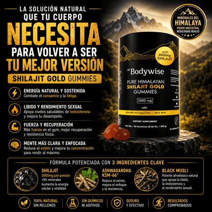 Gomitas de Shilajit del Himalaya – 60 Unidades