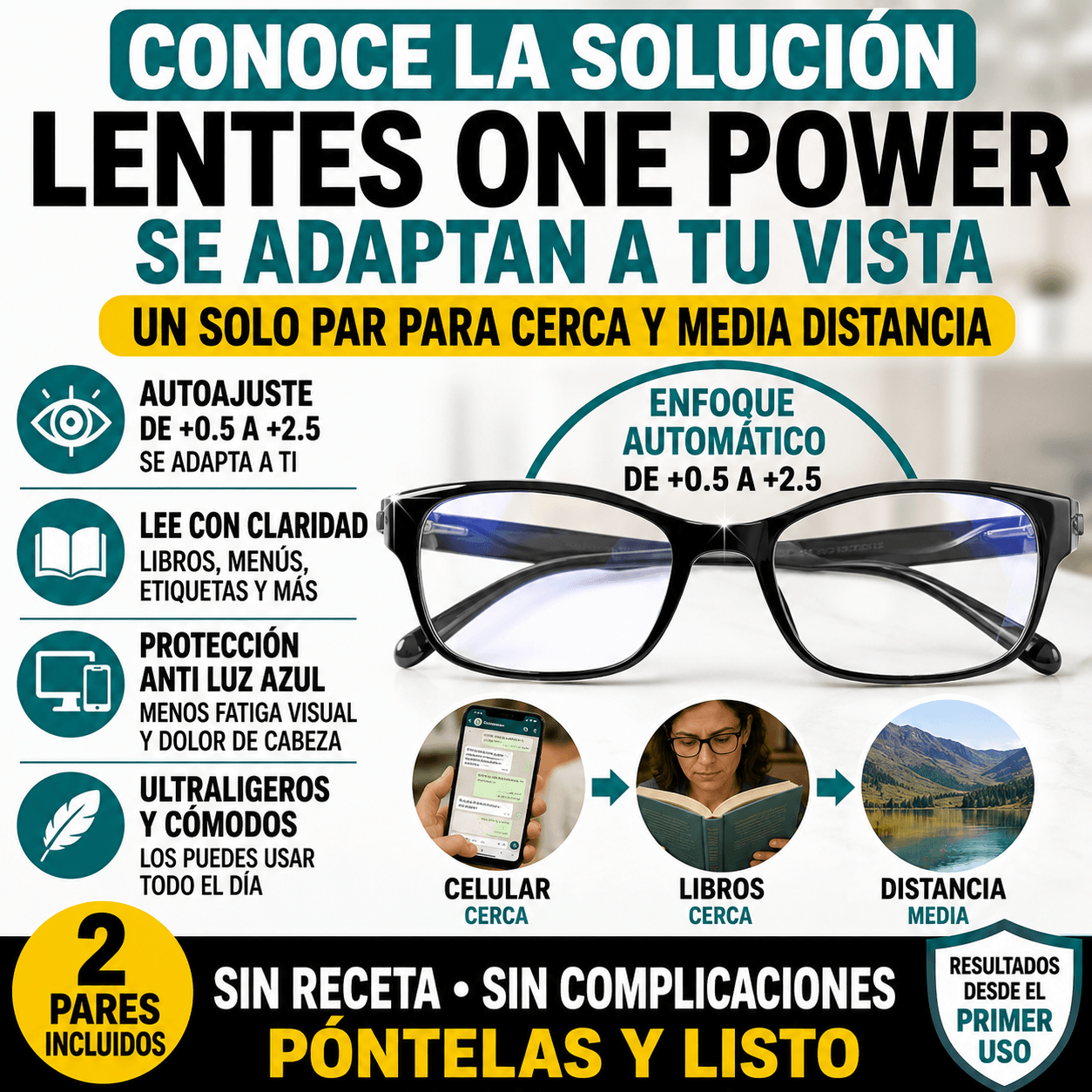 Lentes One Power Enfoque Automático
