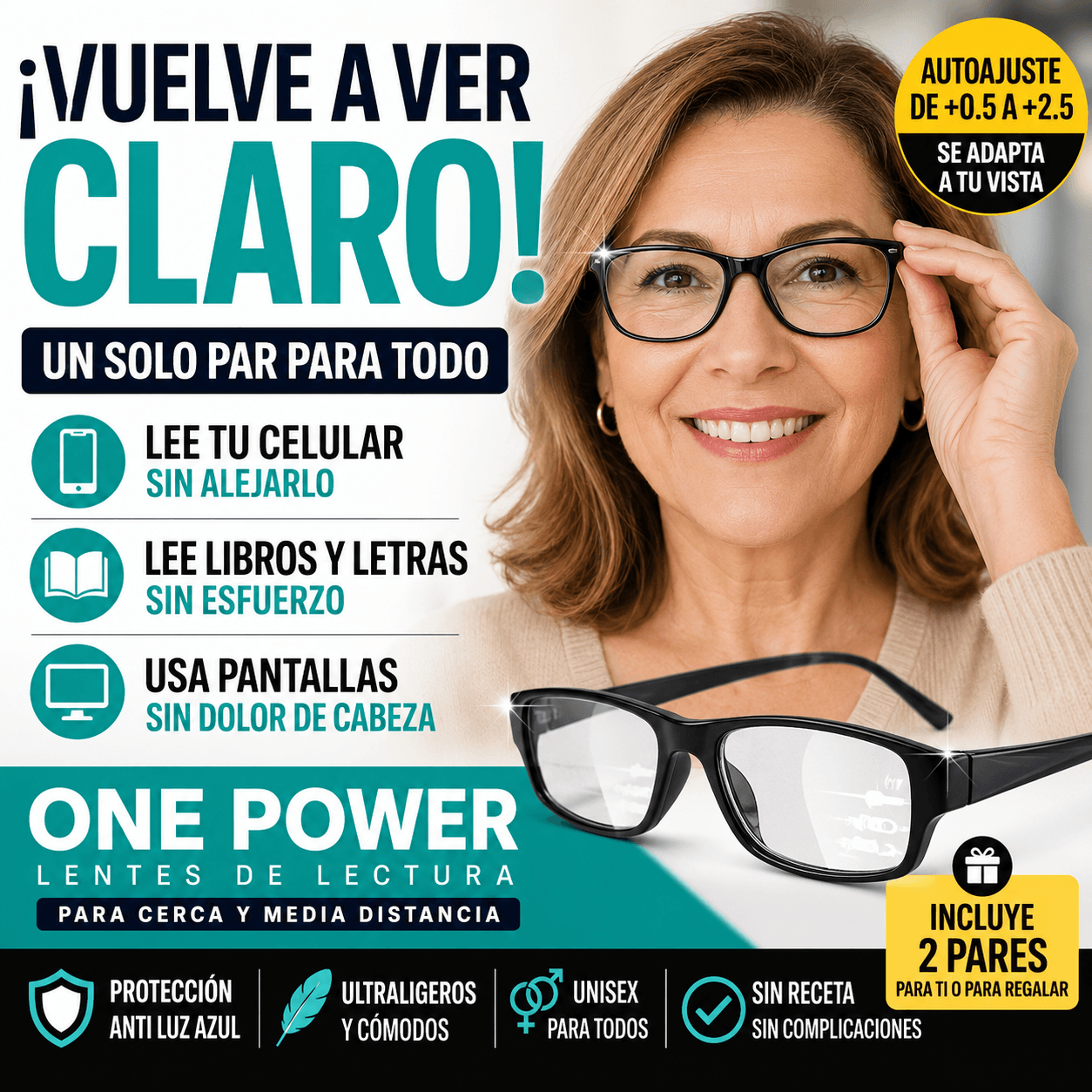 Lentes One Power Enfoque Automático