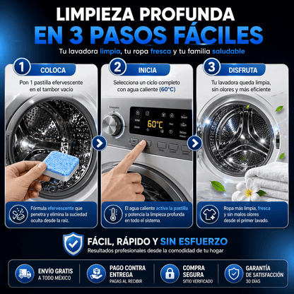 Pastillas Efervescentes de Limpieza Profunda 12 Pacs