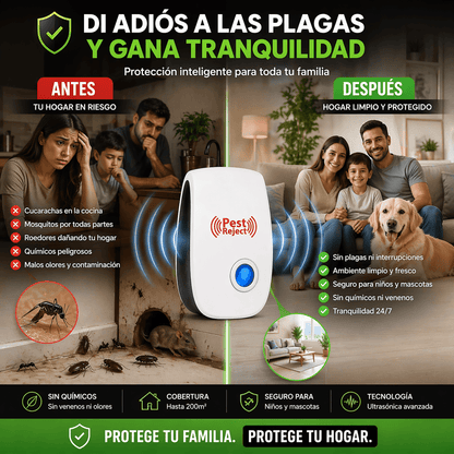ZeroPlagas Pro™ Repelente Ultrasónico De Plagas