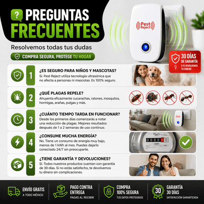 ZeroPlagas Pro™ Repelente Ultrasónico De Plagas