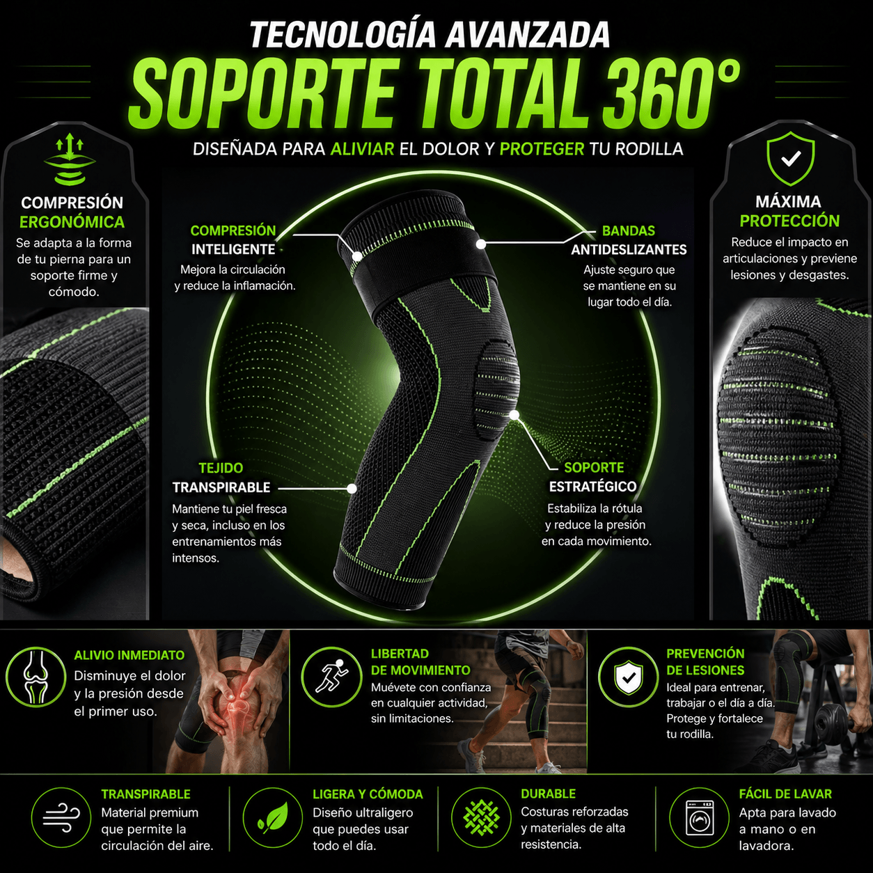 ActivaLife Pro™ Alivio Inmediato del Dolor de Rodilla 360°