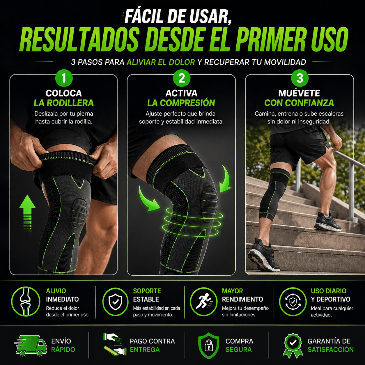 ActivaLife Pro™ Alivio Inmediato del Dolor de Rodilla 360°