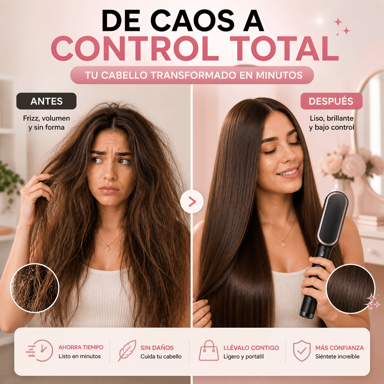 LisseGo™ Cepillo Alisador 3 en 1