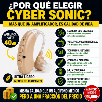 Cyber Sonic™ Dispositivo Auditivo Para La Sordera