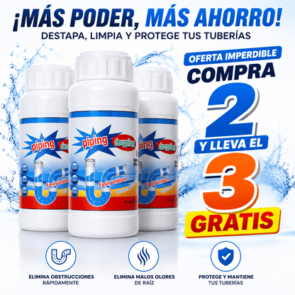 Turbo Drain™ Destapa Tuberías lleva 2 + 1 GRATIS