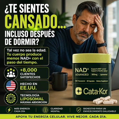 NAD + Cata-Kor  Liposomal con Resveratrol