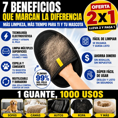 Guante Removedor de Pelo para Mascotas