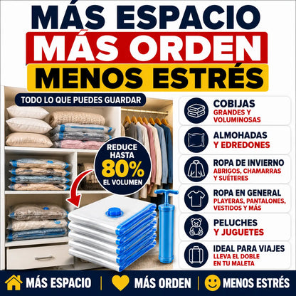 Bolsas de Almacenamiento al Vacío + bomba GRATIS