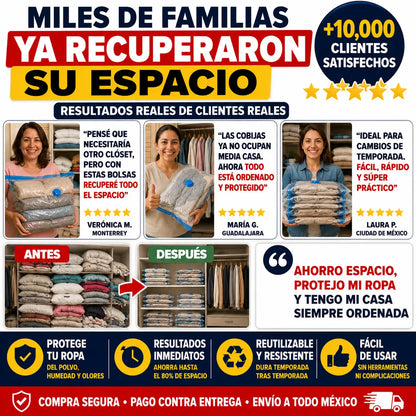 Bolsas de Almacenamiento al Vacío + bomba GRATIS