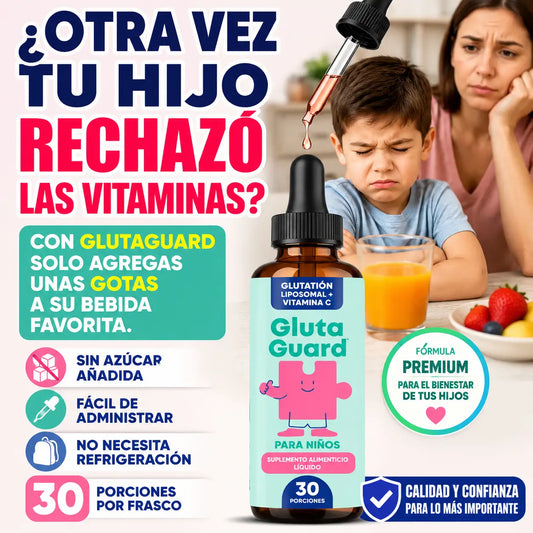 GlutaGuard Kids® | Glutatión Liposomal + Vitamina C para Niños
