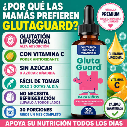 GlutaGuard Kids® | Glutatión Liposomal + Vitamina C para Niños