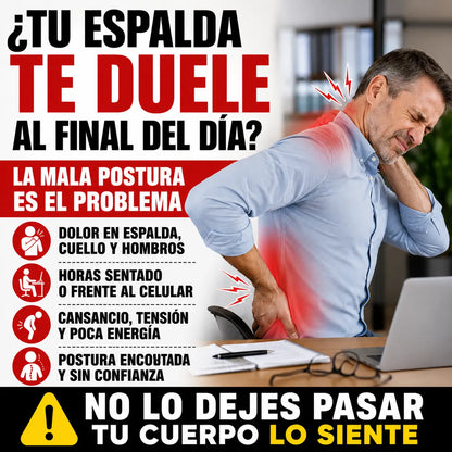 Corrector de Postura Premium™ | Doble Soporte Dorsal y Lumbar