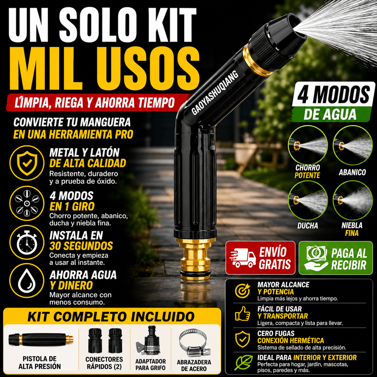 Pistola de Alta Presion de Agua boquilla