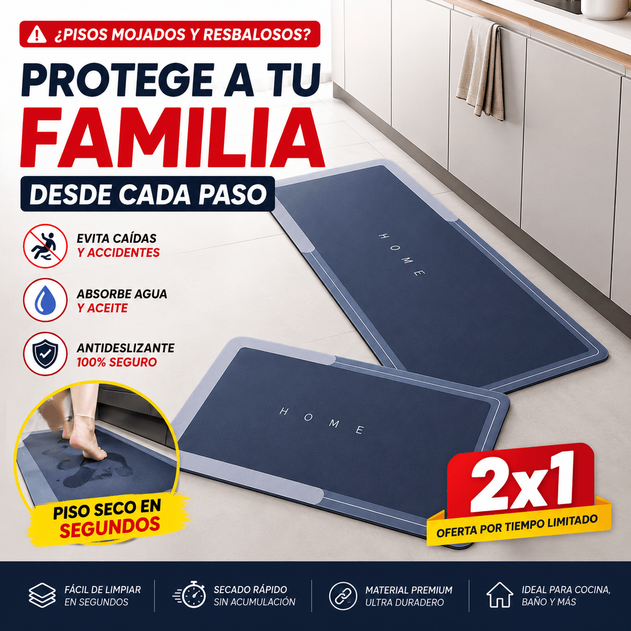 Set De Tapetes Para el Hogar 2x1
