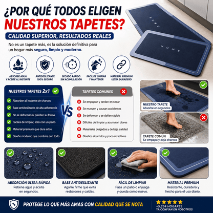 Set De Tapetes Para el Hogar 2x1