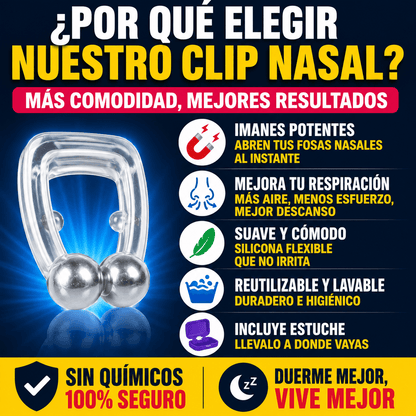 Silent Sleep™ Pinza Nasal Magnética Anti Ronco