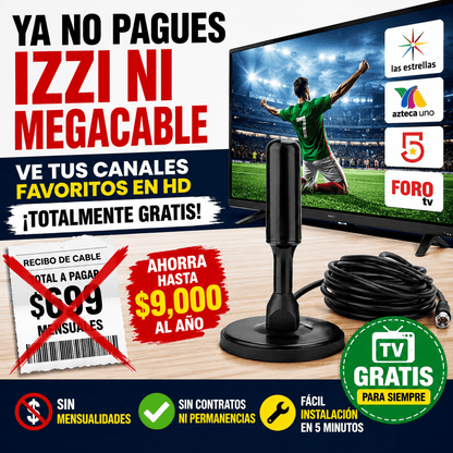Antena HD de Alta Potencia para TV