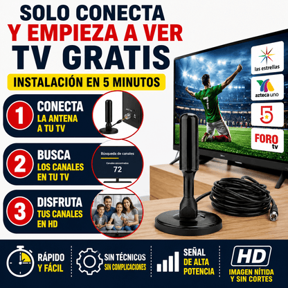 Antena HD de Alta Potencia para TV