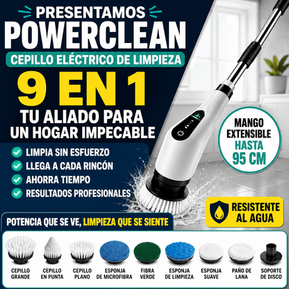 PowerClean™ Cepillo Eléctrico Multifuncional Incluye GRATIS los 9 accesorios