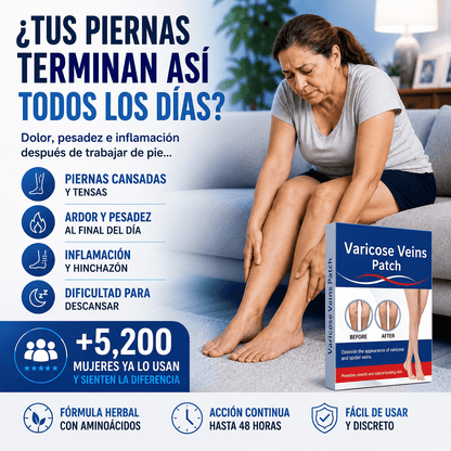 TRATAMIENTO HERBAL PARA VÁRICES (30 PARCHES)