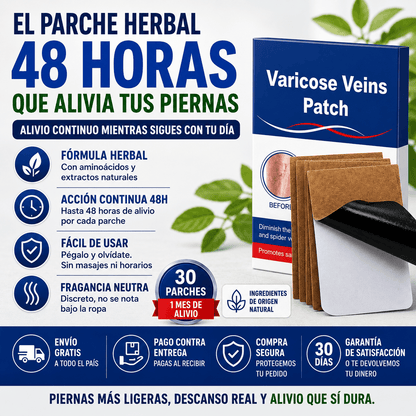 TRATAMIENTO HERBAL PARA VÁRICES (30 PARCHES)