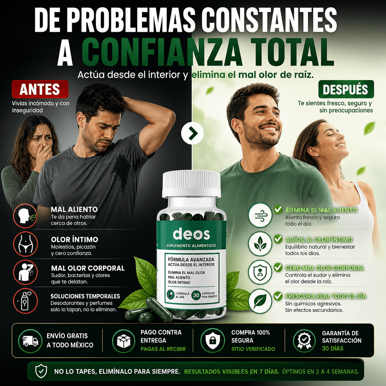 Deos Fresh™ – Cápsulas Desodorantes Internas
