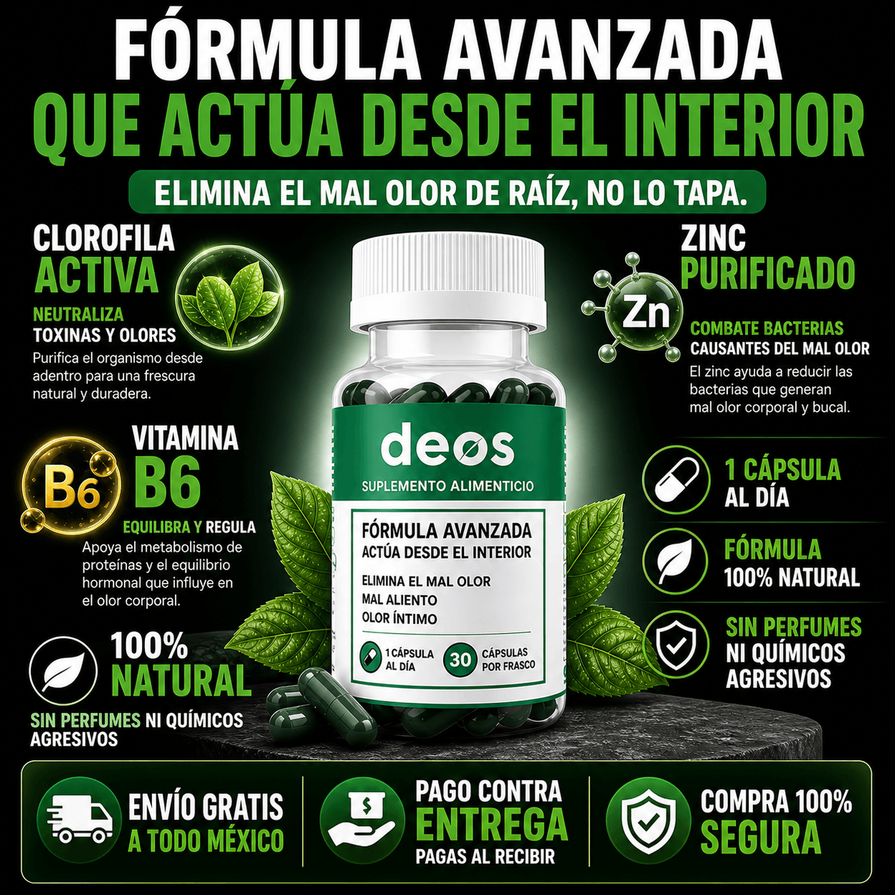 Deos Fresh™ – Cápsulas Desodorantes Internas