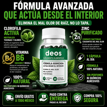 Deos Fresh™ – Cápsulas Desodorantes Internas