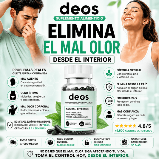Deos Fresh™ – Cápsulas Desodorantes Internas