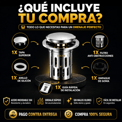 DrenaMax™ | Tapón AntiObstrucción Premium 2x1