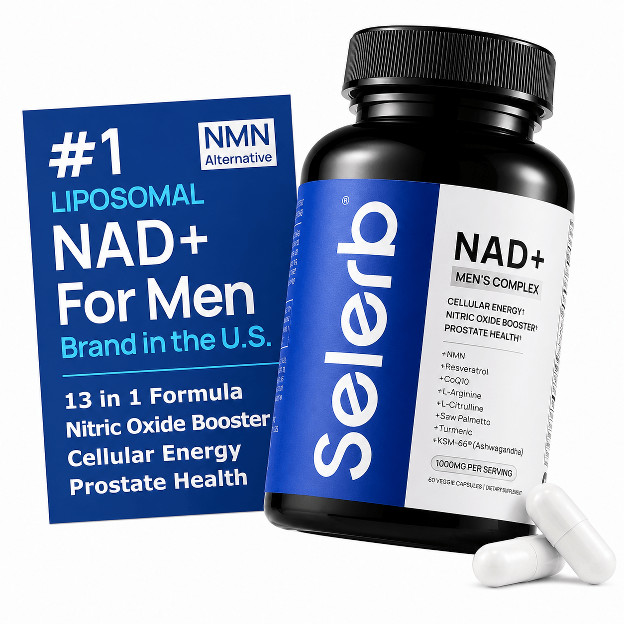 Suplemento Selerb Nad+ MenS Complex 60cp
