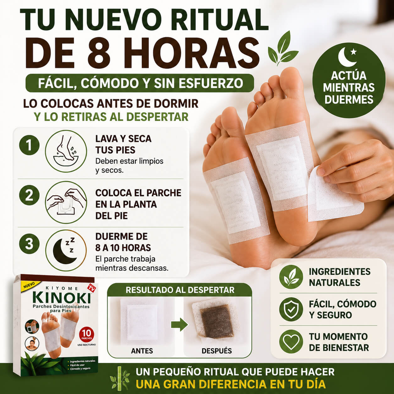 Oferta de 50 Parches KINOKI Desintoxicantes