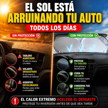 Parasol Plegable Retráctil con Protección UV