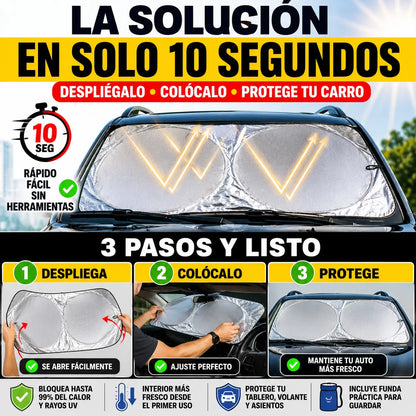 Parasol Plegable Retráctil con Protección UV