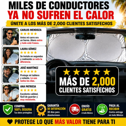 Parasol Plegable Retráctil con Protección UV