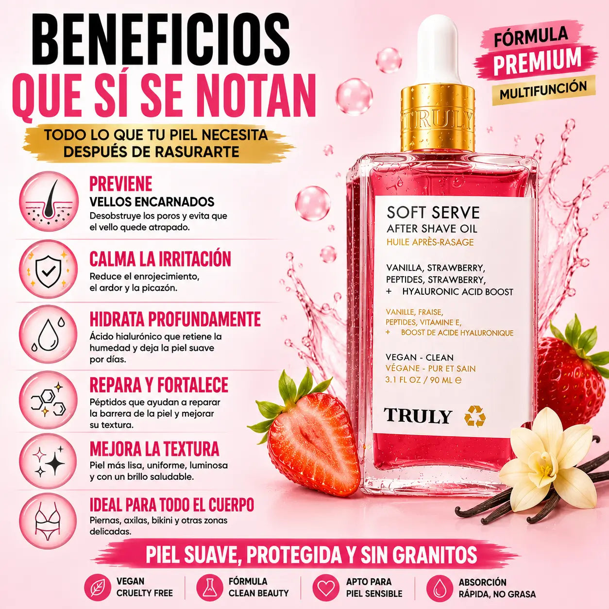 TRULY® Soft Serve Aceite Post-Afeitado