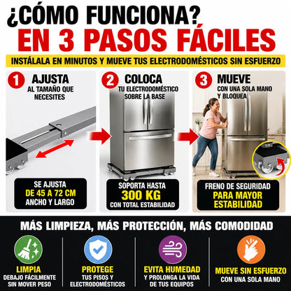 Base Móvil Multiusos para Electrodomésticos Pesados