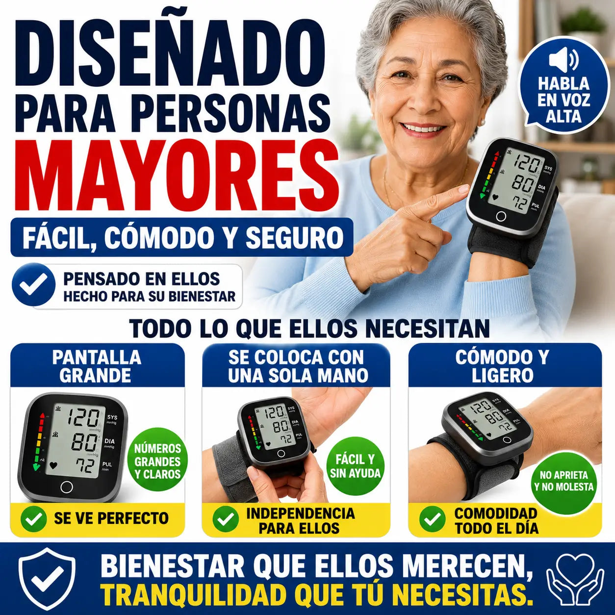 Monitor Digital de Presión Arterial de Muñeca