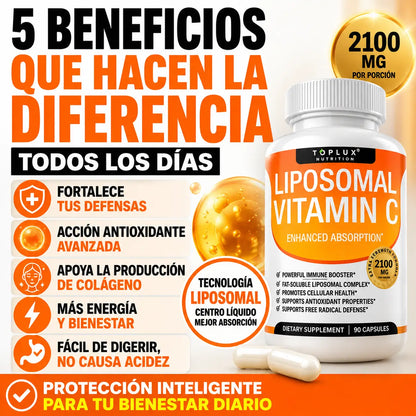 Toplux Nutrition® Liposomal Vitamin C 90 Cápsulas