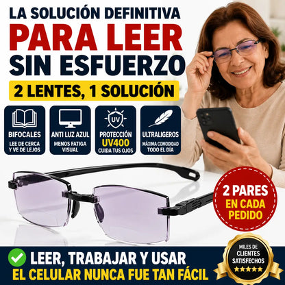 Lentes de Lectura Bifocales TR90 Anti Luz Azul