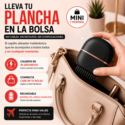 LisseGo™  Mini Cepillo Alisador Recargable