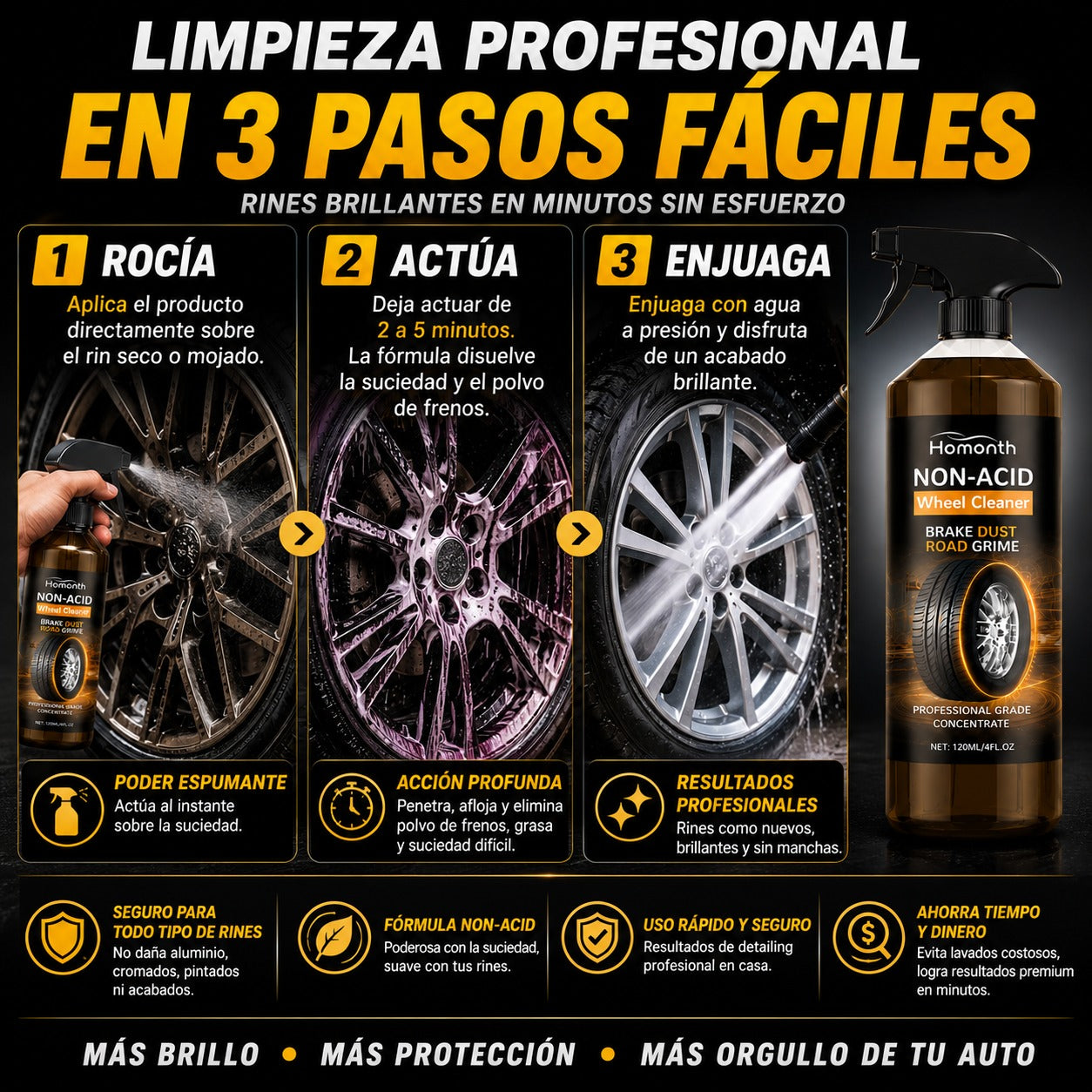 Brillo Extremo™ | Limpiador Profesional de Rines