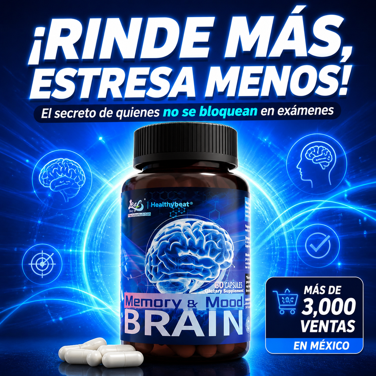 Leafy Story® Suplemento Cerebral 60 Cápsulas